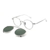 Jaklin Titanium Vintage Eyeglasses Frame With Sunglasses Clips