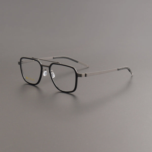Titanium Aviator Square Glasses Frames 9743