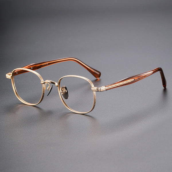 Retro Titanium Square Glasses Frame SM217