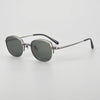 Burwell Titanium Vintage Eyeglasses Frame With Sunglasses Clips