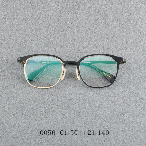 Retro pure titanium frame full frame ultra-light frame 0056