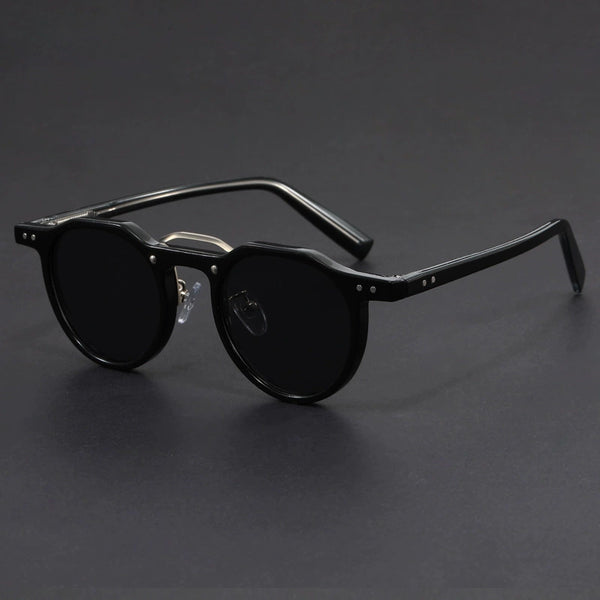 Acetate Retro Steampunk Polarized Sunglasses - CMS1030