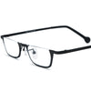 Pure Titanium Square Half Rim Eyeglasses Frame - CM185851