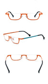 Pure Titanium Square Half Rim Eyeglasses Frame - CM185851