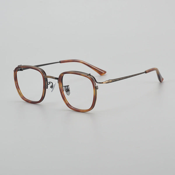 Brisby Retro Titanium Square Glasses Frame