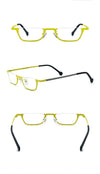 Pure Titanium Square Half Rim Eyeglasses Frame - CM185851