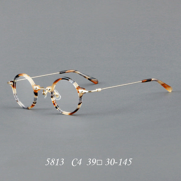 New small round frame plate glasses 5813