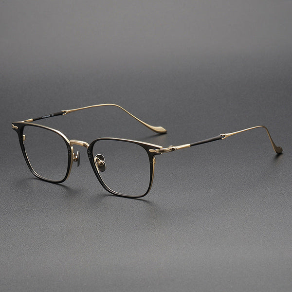 Olawt Retro Titanium Square Glasses Frame