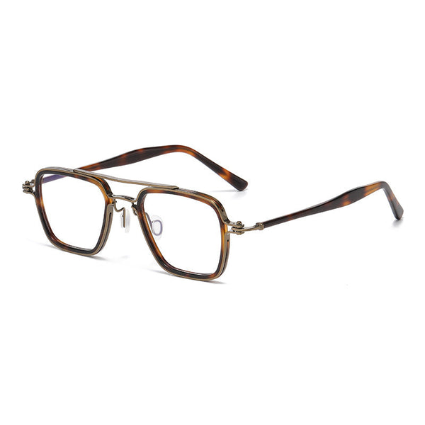 Platte Vintage Polygonal Titanium Glasses Frame