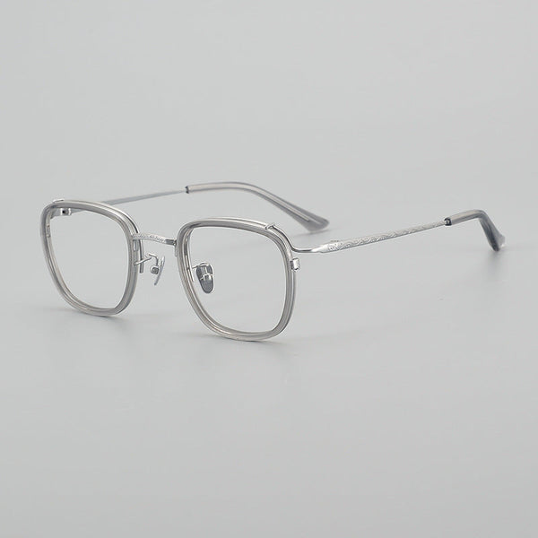 Brisby Retro Titanium Square Glasses Frame
