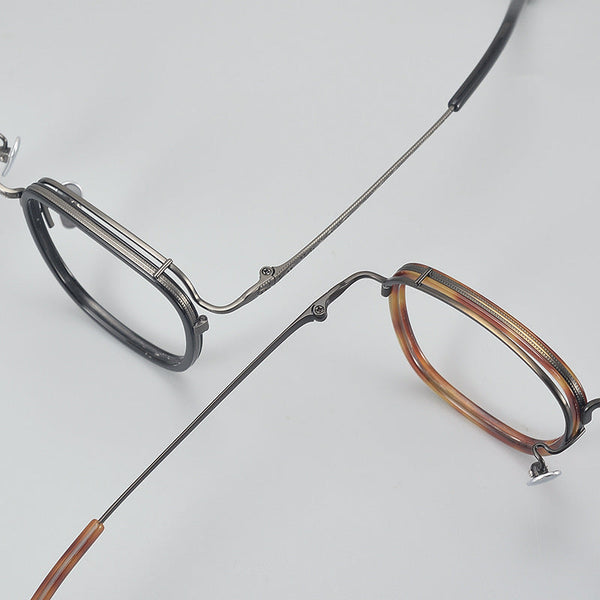 Brisby Retro Titanium Square Glasses Frame