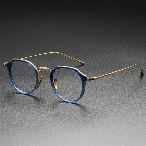 Titanium Vintage Geometric Eyeglasses Frames KMN1113