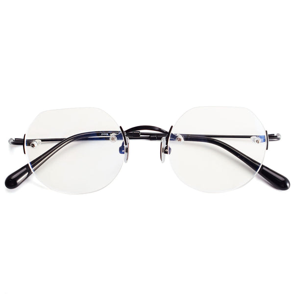 Titanium Geometric Glasses Frame ZY008