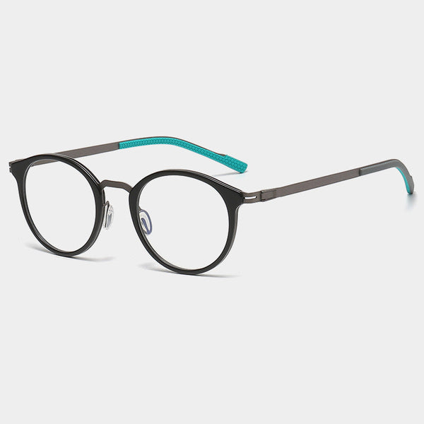 Zelma Retro Oval Titanium Glasses Frame