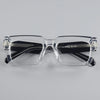 Monk Retro Rectangle Acetate Glasses Frame