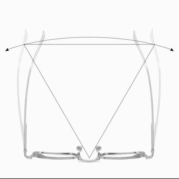 Rectangle Metal Optical Glasses Hyperopia Anti-Blue Light Reading Glasses