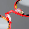 Titanium round frame plate glasses 76868