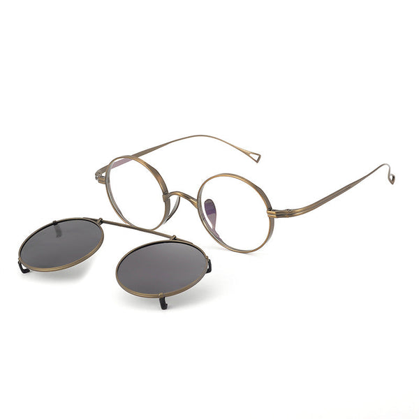 Monroe Titanium Round Clip-ons Sunglasses