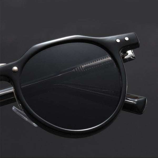 Acetate Retro Steampunk Polarized Sunglasses - CMS1030