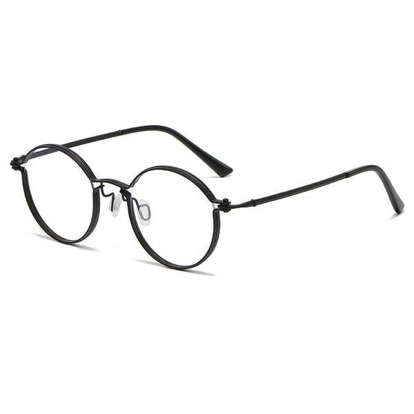Shi Retro Round Titanium Glasses Frame