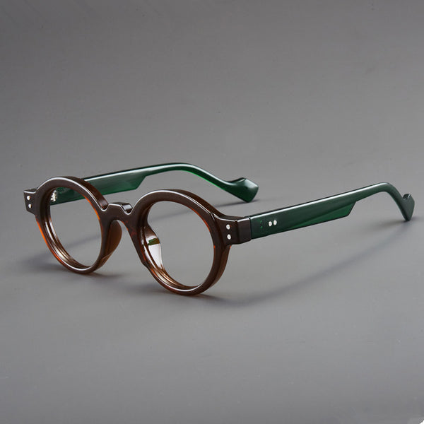 Vintage Retro Round Acetate Optical Glasses Hyperopia Anti-Blue Light Reading Glasses - CML2501