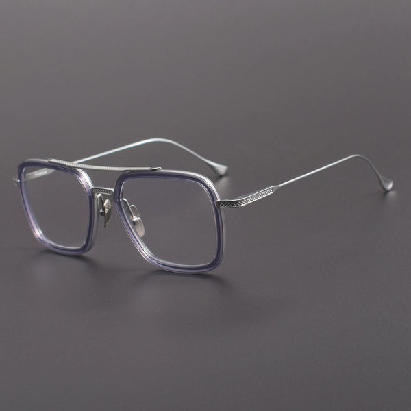 Titanium Aviator Square Glasses Frames 7406000