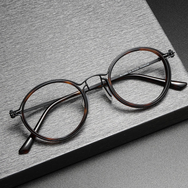 Trez Vintage Titanium Round Glasses Frame