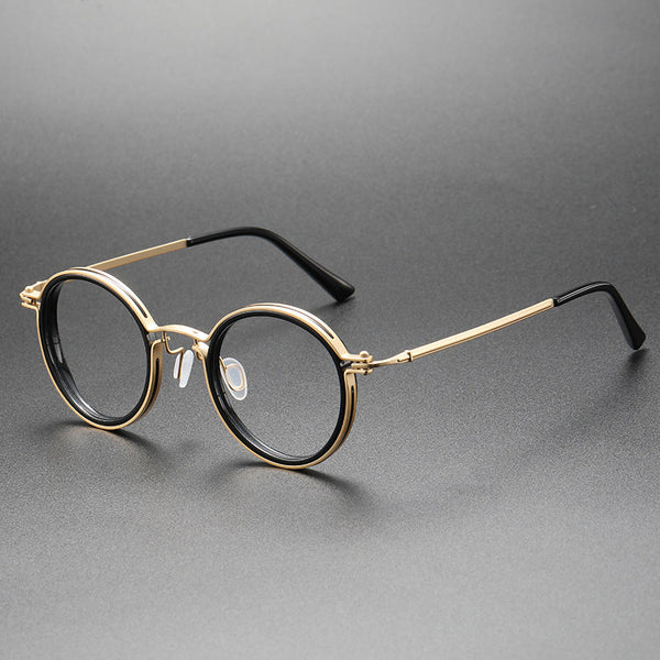 Trez Vintage Titanium Round Glasses Frame