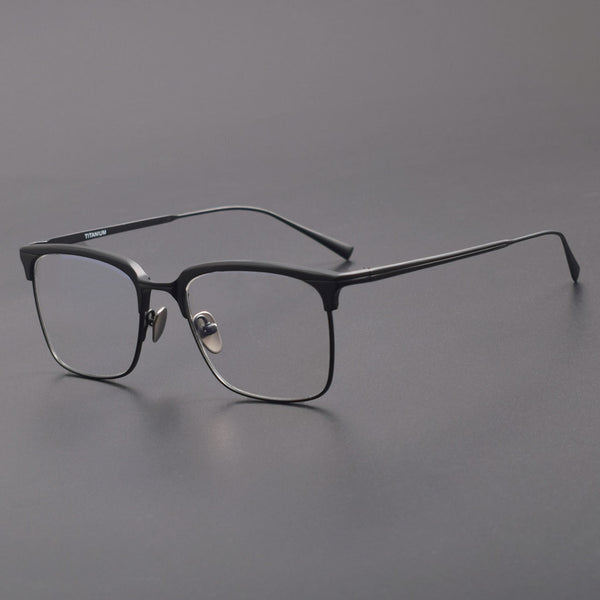 Retro Titanium Square Glasses Frame WALOORF