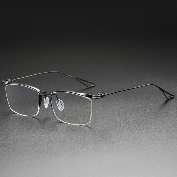 Lynch Versatile Rectangle Pure Titanium Half-frame Glasses Frame