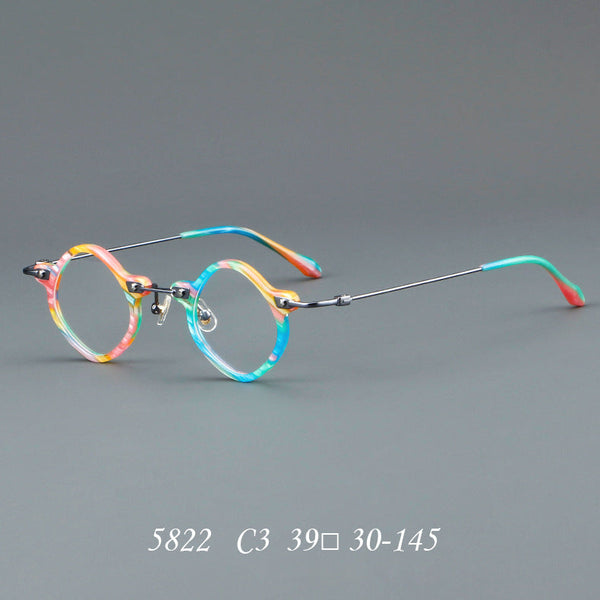 Diamond Frame Plate Glasses Retro Eye Frame Metal Flat 5822
