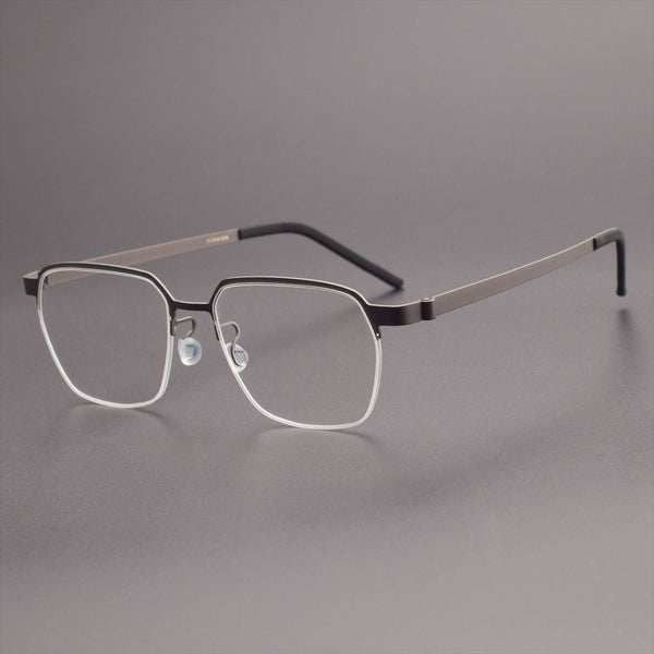 Retro Titanium Square Glasses Frame 7423