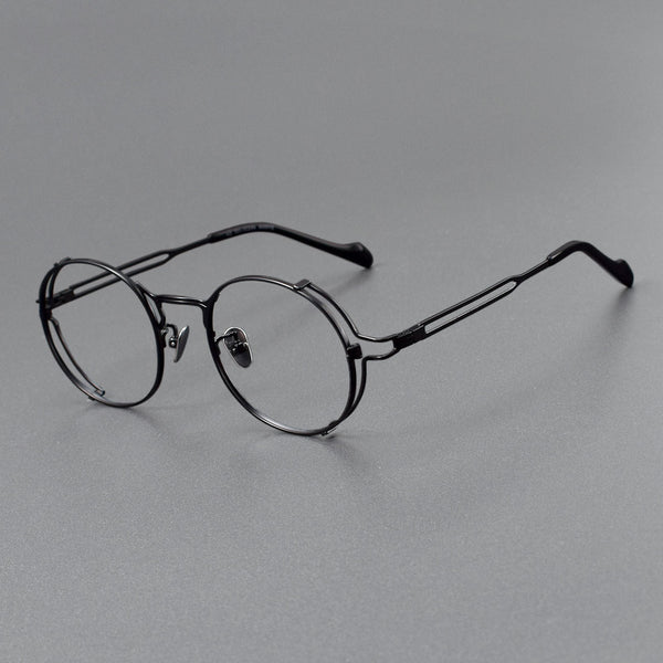 Titanium Vintage Oval Eyeglasses Frames ZY0048