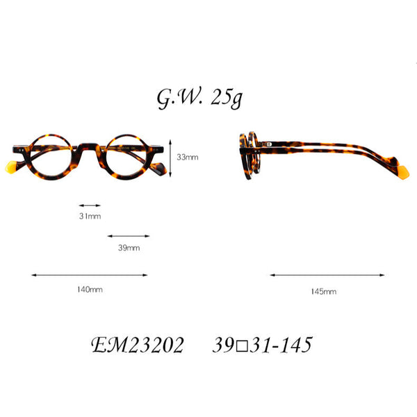 Jake Retro Round Glasses Frame