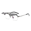 Zow Titanium Business Glasses Frame With Flip-top Sunglasses Clips