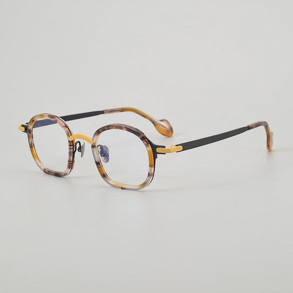 Naza Retro Polygon Titanium Glasses Frame
