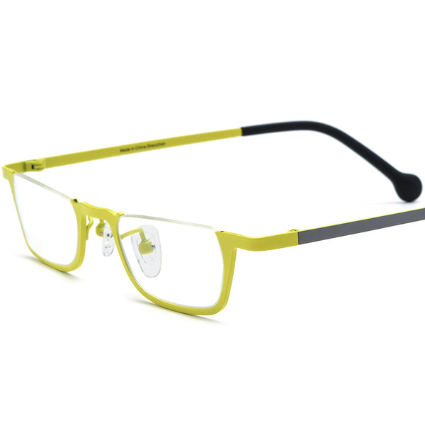Pure Titanium Square Half Rim Eyeglasses Frame - CM185851