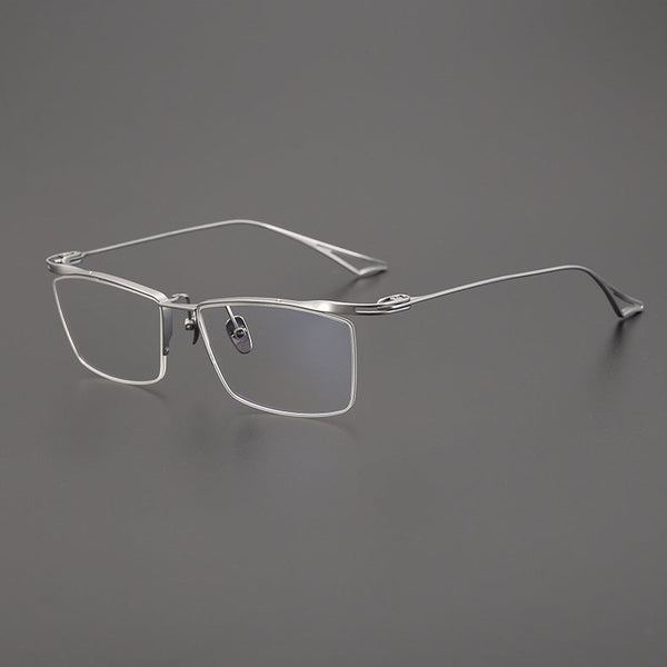 Retro Titanium Square Glasses Frame 1676