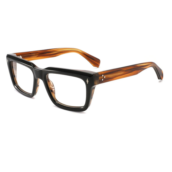 Majeed Retro Rectangle Acetate Glasses Frame