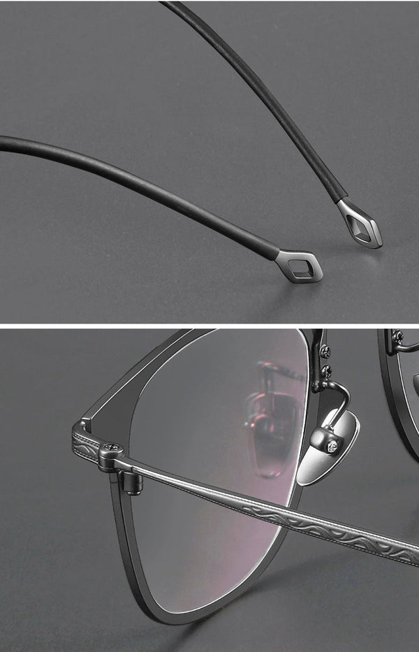 Retro Titanium Square Glasses Frame ST88009