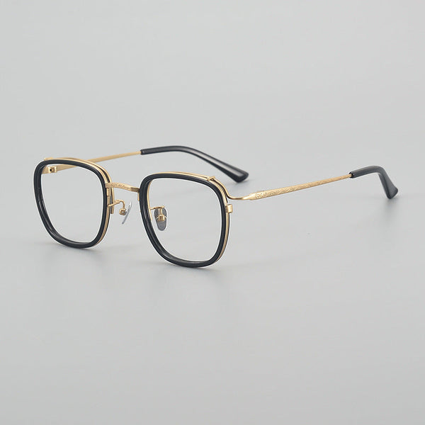 Brisby Retro Titanium Square Glasses Frame