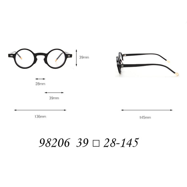 Orion Vintage Round Acetate Glasses Frame