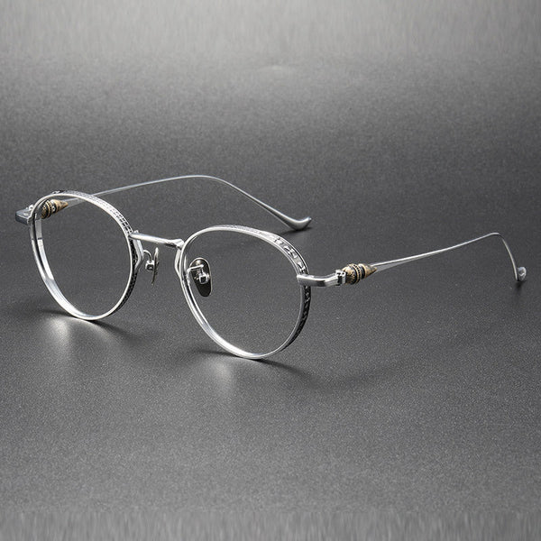 Titanium Vintage Round Eyeglasses Frames BUBBA-A