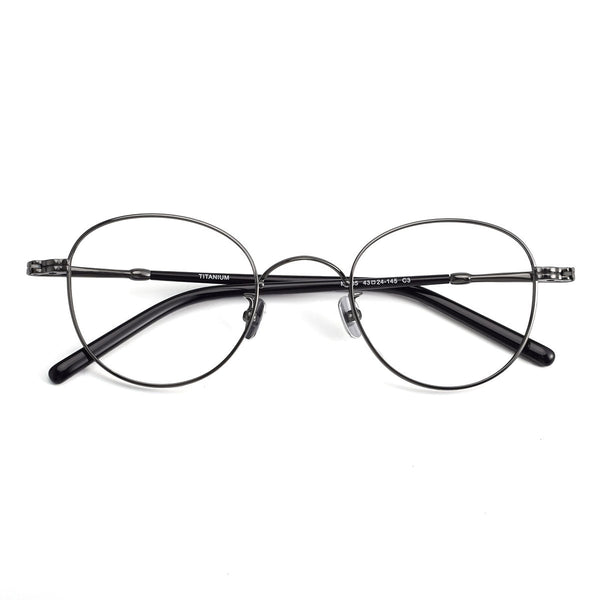 Titanium Vintage Round Eyeglasses Frames M603