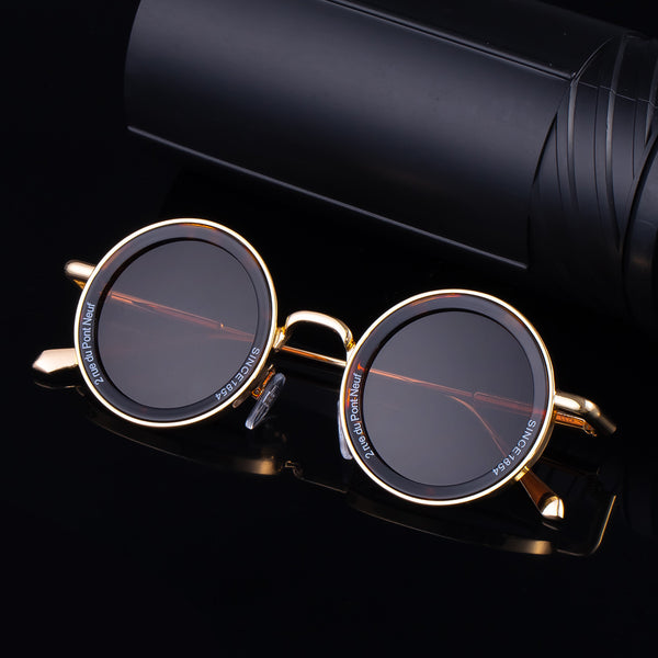 2025 New European And American Fashion Round Sunglasses Men Retro Personality Sun Protection Sunglasses Men Cross-Border Wholesale Shades