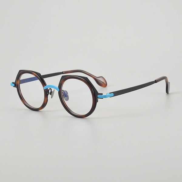 Mealo Retro Round Titanium Glasses Frame