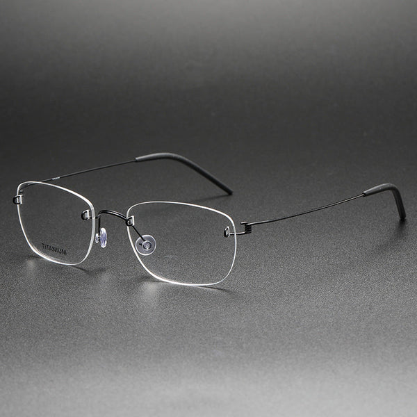 Retro Titanium Rectangle Glasses Frame 297
