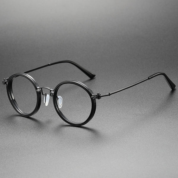 Retro Round Round Pure Titanium Eyeglass Frame