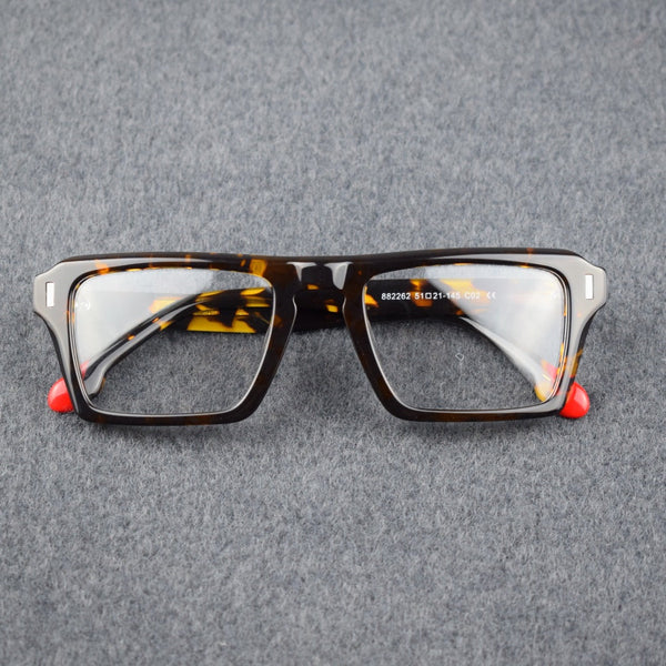 Foote Retro Square Acetate Glasses Frame