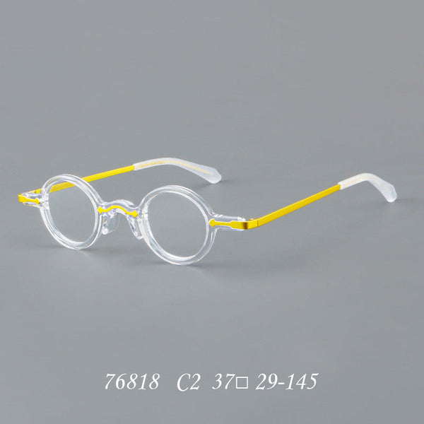 LeifRetro Small Round Acetate Glasses Frame